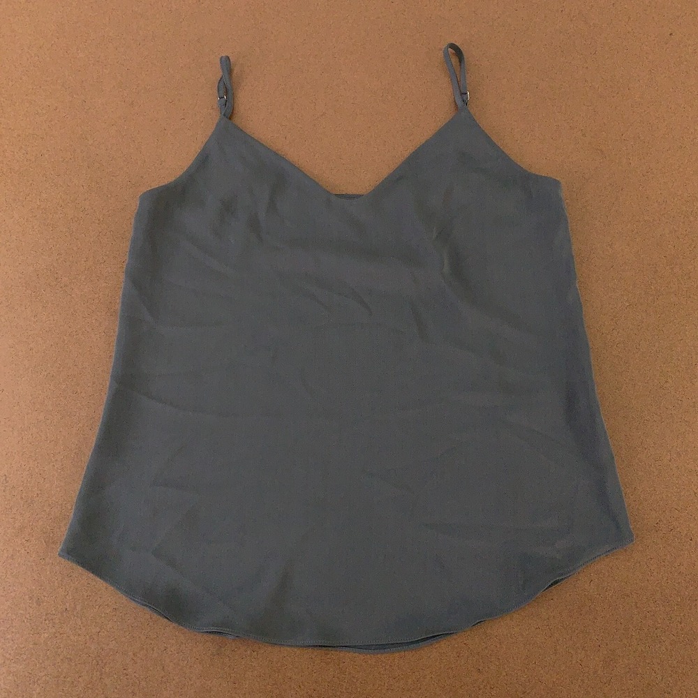 J Crew Women's Size 2 Gray V Neck Pullover Cami Tank Top New